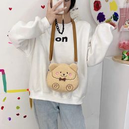 Sac coréen femme petite épaule peluche femme japonais ins mignon étudiant agneau hair de cheveux messager