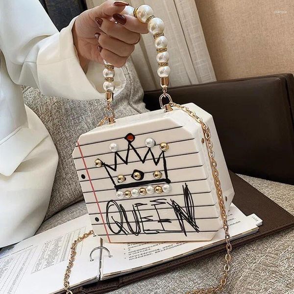 Bolsa de la marca Damas Personalidad Corona Graffiti Diseño