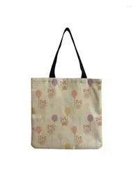 Sac Lady Cartoon Bear Tote imprimé Tote Daily Student grande capacité épaule All-Match Femmes Eco réutilisables Modèle personnalisé de l'acheteur