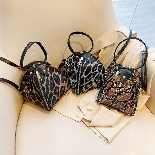 Sac motif léopard sacs à bandoulière pour femmes Triangle messager en cuir fourre-tout Sac à Main Sac à bandoulière Femme Bolsa Feminina