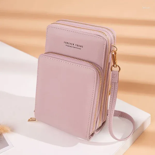 Sac LNS PU Cuir Crossbody for Women Phone Telephone Fashion Fashion Daily Carte Holder Mini Messenger Shopping Bolso