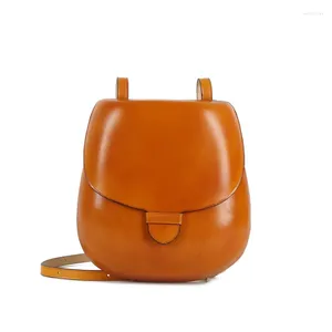 Sac charmant One épaule crossbody bodal's Horseshoe 2024 Série de couleurs solides en cuir authentique