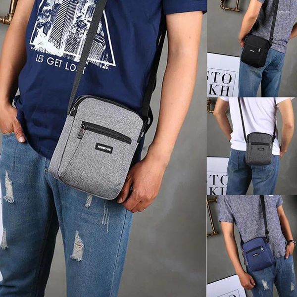 Bolso informal para hombre, bolsos de hombro tipo bandolera, bolso de viaje multifuncional impermeable, paquete pequeño para trabajo y negocios