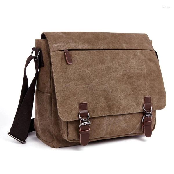 Bolsos de hombre Bolsos Hombro Grande Grande Portátil Lona Satchel Leidure Vintage Retro Fuerte Durable Diseñador Hogh Calidad