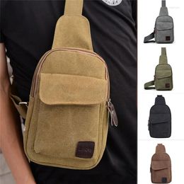 Bolsa Hombres Paquete de lona Viaje Senderismo Messenger Hombro Sling Pecho Bolsas