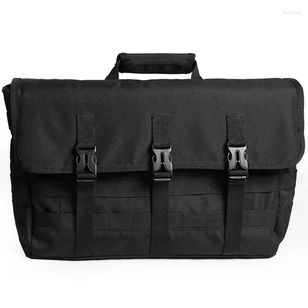 Bolsa Hombres Puro Negro Satchel Moda Bicicleta Montar Mensajero Gran Capacidad Hip Hop para Hombre Niños Crossbody Bicicleta Hombro