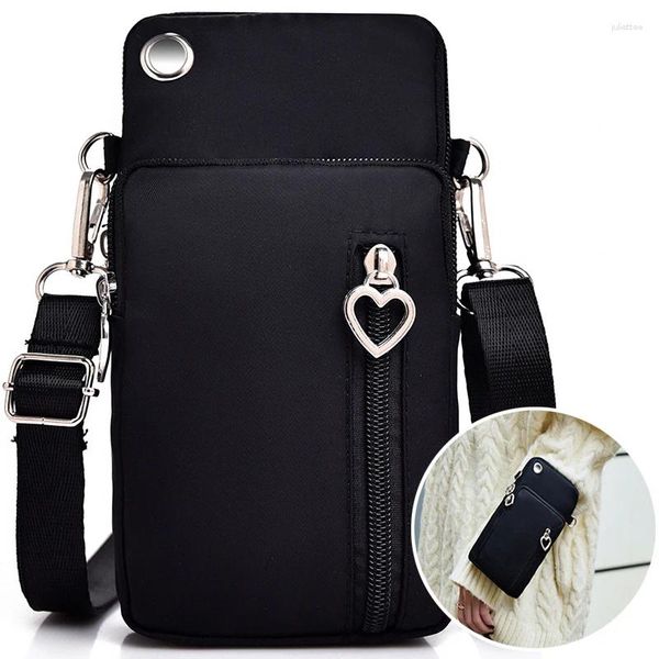 Bolsa Hombres Mujer Messenger Mini Hombro Diagonal Multifunción Teléfono móvil Bolsa de auriculares al aire libre Deportes