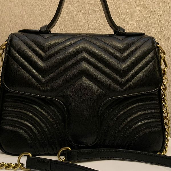 Bolso de mensajero en forma de corazón Hombro Lady Lady Hot Cadena Oro Nueva Venta Bolso Cuero PU Marmont Bolsa Sqrpi Tumhh