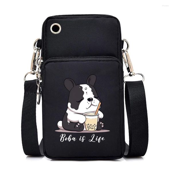 Sac Mini téléphone portable BubbleTea femmes épaule messager Boba est vie impression sacs à main et sacs à main sacs à bandoulière pour