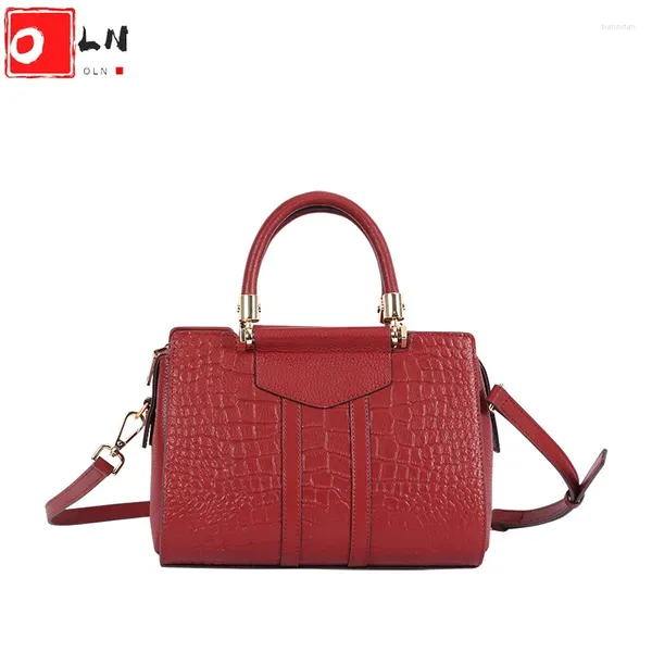 Sac Oln Brand Brand Duffle's Duffle Luxury Designer Crocodile Leather Mands pour femmes Sacles de lèvres Feme