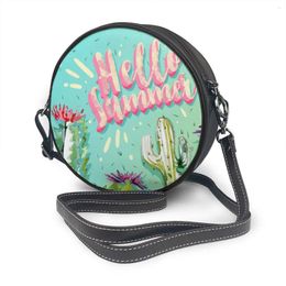 Tas oln cirkelvormig ontwerp mode dames schouder cactus zomer waterverf dames crossbody messenger tassen dames tas