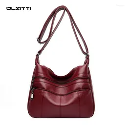 Bag Olsitti Fashion Luxury Soft PU Leather Crossbody Bolsas para mujeres 2024 Diseñador Damas Simplicidad Hombra Bolsas Feminina