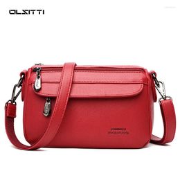 Sac Olsitti Pu Leather Luxury Sacs pour femmes 2024 Designer Crossbody Small Square Women's Handbags Sac Epaule