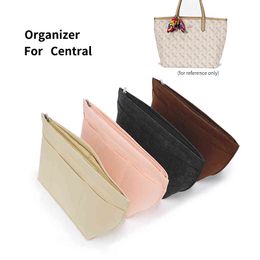 Bag Organizer Avonds Porteminages voor koetsmerk centrale tote vilt make -up viner met zipper dames luxe handtas shaper 220922