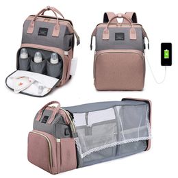 Tas organisator vouwen mama tas lichtgewicht draagbare vouwwieg bed grote capaciteit baby rugzak vrouwelijke mama uitting tas mummy tas 230314