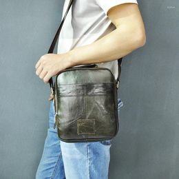 Sac en cuir Original pour hommes, sacoche de styliste décontractée de 9.8 pouces, sacoche à bandoulière, fourre-tout pour étudiant tablette 111-1-g