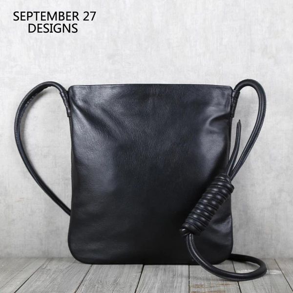 Sac Original Messenger dames en cuir véritable de luxe à la main unisexe décontracté épaule bandoulière sac à main en peau de vache mode sacoche