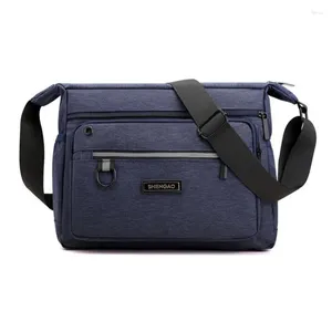 Sac à dos en tissu Oxford pour hommes, asymétrique épaule dénudée, décontracté, grande capacité, multifonctionnel, d'âge moyen