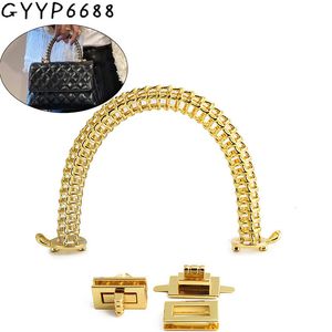 Accesorios de piezas de bolsos 1 2 10 juegos K Cerraduras de metal dorado Manijas para bolsos de mujer Bolsos de hombro Marcos Cierres Twist Lock Bolsos Reemplazo DIY 230825