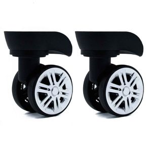 Bag Parts Accessories 1 Pair A09 A57 Trolley Case Luggage Wheels No Noise Swivel Left Right Silent DIY Suitcase Replacement 230404