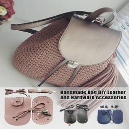 Taschenteile Zubehör 1 Set handgefertigte Handtasche Schultergurt gewebte Lederböden mit Hardware für DIY-Rucksack 230320