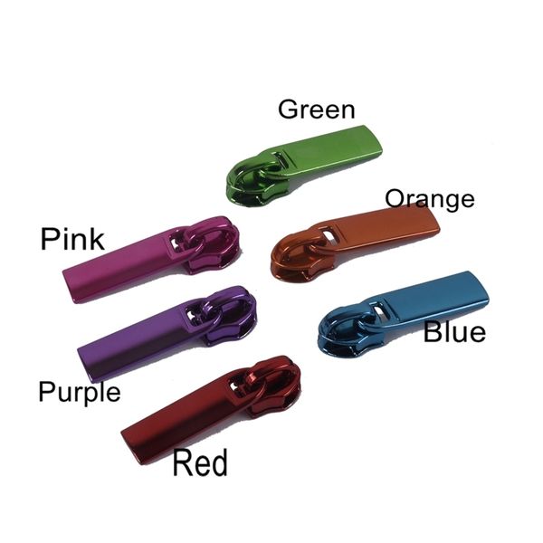 Pièces de sac Accessoires 10pcs Divers Couleur Zipper Pull 5 Nylon DIY sac à main Matériel de sac à main Rouge Rose Vert Violet tirette de fermeture à glissière 230731