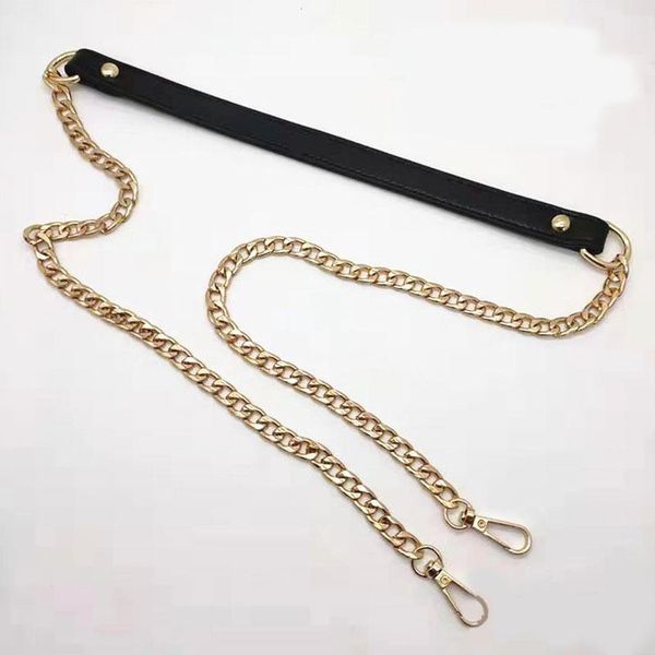 Pièces de sac accessoires 120cm artificielle PU chaîne en métal boucle d'épaule poignée bricolage ceinture sangle couleur unie simple sangles remplacement