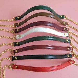 Pièces de sac accessoires 120cm sangle d'épaule de remplacement bricolage ceinture de poignée en cuir synthétique polyuréthane noir pour matériel chaîne en métal 270S