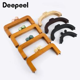 Tas Onderdelen Accessoires 1Pc 14/20/30cm Tas Houten Handvat Houten Zakken Sluiting Kus Sluiting Portemonnee Frames Slot Gespen Handvatten DIY Naaien Beugels Accessoires 231027