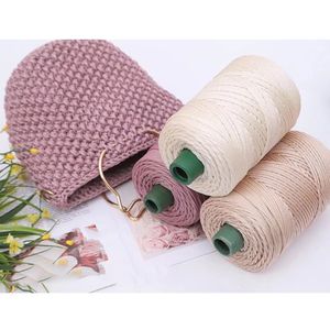 Pièces de sac accessoires 1 pièces corde de glace en Viscose légère chapeau de soleil d'été tissé à la main bricolage sac à main en soie épaisse laine à tricoter matériel au crochet fil épais 230210