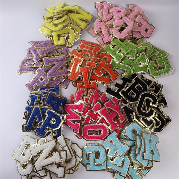 Sac pièces accessoires 26 pièces Alphabet autocollant taille 8 cm lettre fer sur Patch bricolage Kit de bricolage 230826