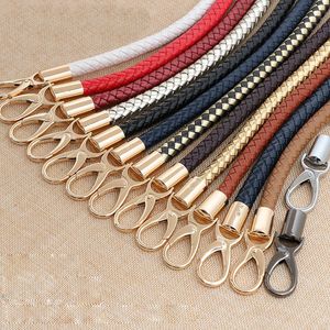 Accessoires de pièces de sac 2pcs PU Cuir Tressé Corde à corde pour sac à main Sac à main Sac à main ACCESSOIRES DIY ALLIAGE METAL CORCHE MORDE KZ0346 230509