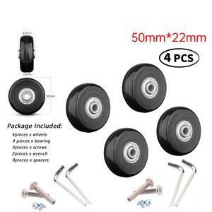 Bag Parts Accessories 4 Pcs Durable Silent Easy Replacement Luggage Wheel Ball Screw Belt Repair Tool Travel Accessories Heavy Duty Carrying Case 230519