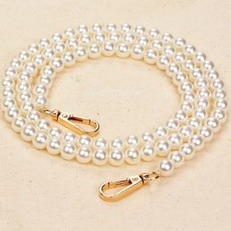 Pièces de sac accessoires 40130cm, chaîne enroulée de perles, bijoux à main, sangle tissée de 10mm, 231219
