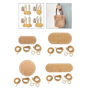 Sac Pièces Accessoires DIY PU Cuir Crochet Fond Base Cordon Boucle Pour La Fabrication