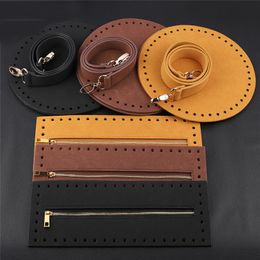 Tas onderdelen accessoires handgemaakte handtas riem geweven diy bodems bedek lederen schouderband voor