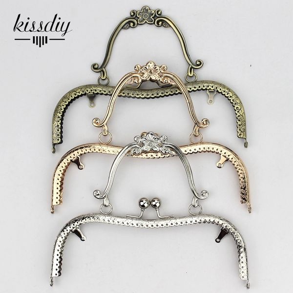 Accesorios de piezas de bolso KissDIY 3pcslot 205cm M Marco de monedero de metal vintage Bronce antiguo dorado Bronce de plata Broche de beso Manija DIY 230823