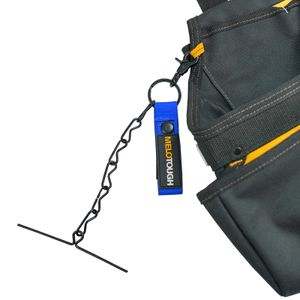 Accesorios de piezas de la bolsa Cinta de cinta Melotough para cinta de herramientas Cadena de soporte de cinta electricista con llavero y gatillo de gatillo Balck Color 2 Pack 230816