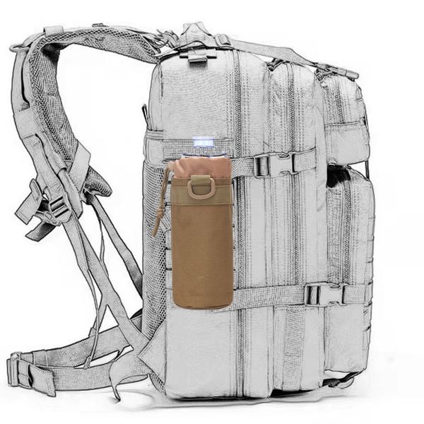 Sac Parts accessoires Sports extérieurs Tactical MOLLE Water Bottle Pouche Camping Randonnée Voyage Portable Sac de bouilloire Sac à naître de la taille de chasse 230726