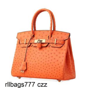 Sac Platinum Designer Ostrich Handbag Womens Womens 2024 Fashion Brand Womens 25 Genuine Le cuir