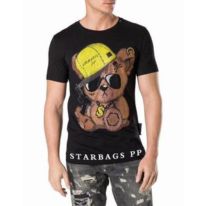 sac pp crâne été mode nouveau style avec diamant dessin animé mignon mince à manches courtes hommes T-shirt pur coton de haute qualité X1214