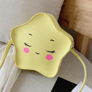 Sac Pu Leather Star Mini Crossbody for Girls Lovely Children's Purse's Purse 'Kids' Zipper Small épaule étoiles Messenger