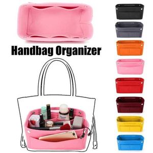 Tas Purse Travel Organizer Grote capaciteit Partitie opslag voering cosmetisch inzet handtas groot formaat vrouwen dame make -up vilt vilT goedkope vrouwelijke tote