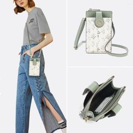Bolsa de moda Fashion Fashion Printing PU Cuero lindo teléfono móvil bolsos de cuerpo cruzado para mujeres carteras y bolsos de hombro pequeños