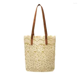 Bolsa shenyanfinelife.Hermoso bolso de hombro de encaje. Alta capacidad.Llegadas para primavera de verano. Tipo de Bucket.-005