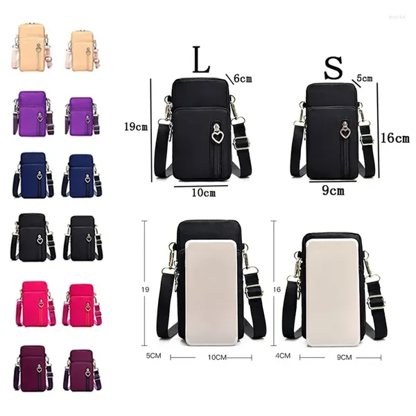 Sac Small Sacs Sacs Nylon Femmes Mobile Phone Mini Femme Messager Pourse Lady Wallet 2024 Crossbody