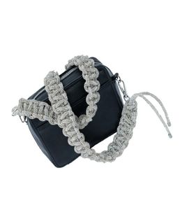 Tasband handgemaakte kristal gevlochten portemonnee handtas crossbody gitaar camera polsband riemband voor tas 2206294050004