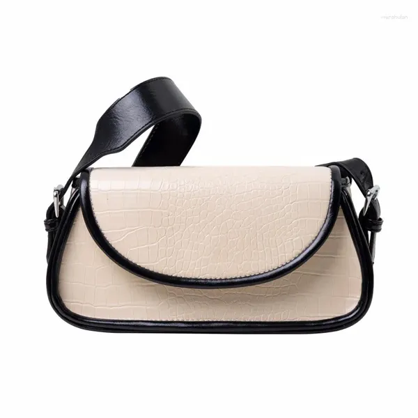 Bolso estilo bolso de hombro de Color sólido, bolso de cuero de alta calidad, correa corta con cremallera, asa superior de lujo para mujer