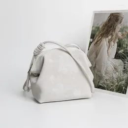 Tas textureerde schouderschaal bolsas mujer crossbady tassen voor vrouwen 2024 Chinese stijl ritso's bolsos eenvoudige naaien zak de femme