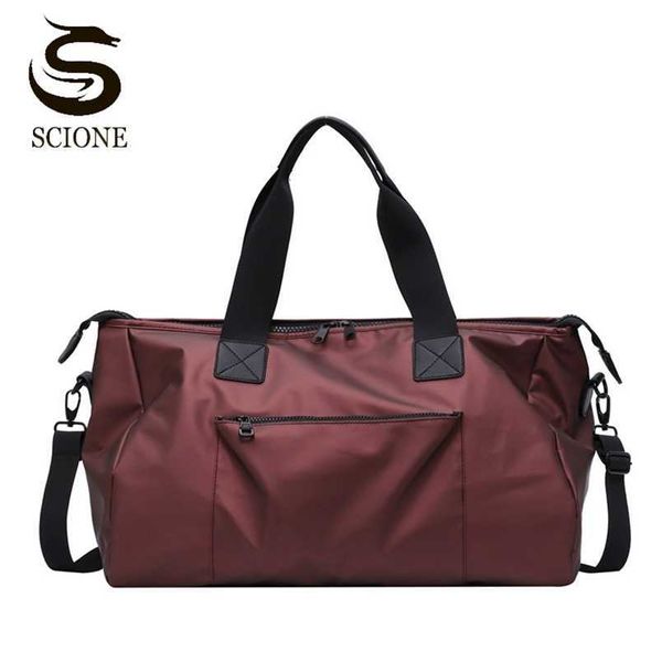 Bolsa de viaje Nylon Deportes Impermeable S Hombres / Mujeres Bolsos Tote Hombro Crossbody Duffle Multifunción Equipaje S XA201M 202211